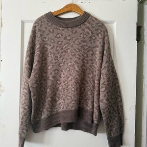 Aerie Leopard Print Sweater